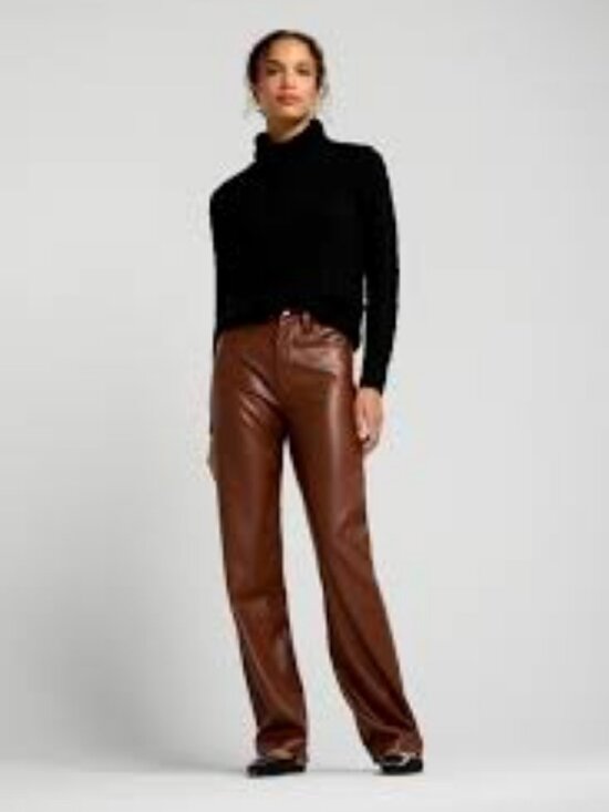 Joe's Jeans Pants - 60 - JOE'S JEANS THE MARGOT STRAIGHT VEGAN LEATHER